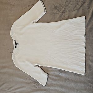 WHBM, cream short sleeve (cuffed) sweater, M